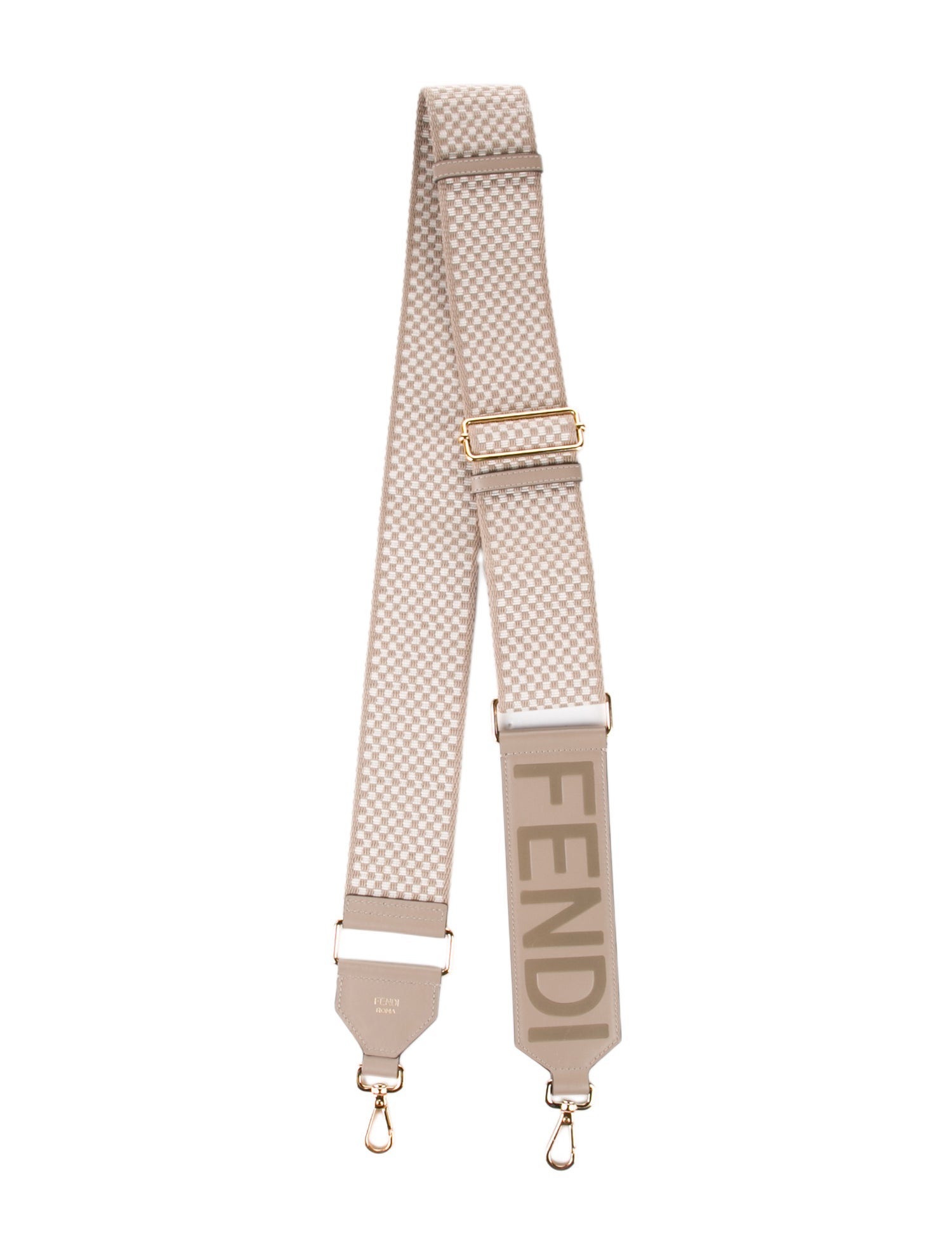 Fendi Leather Trim Shoulder Strap