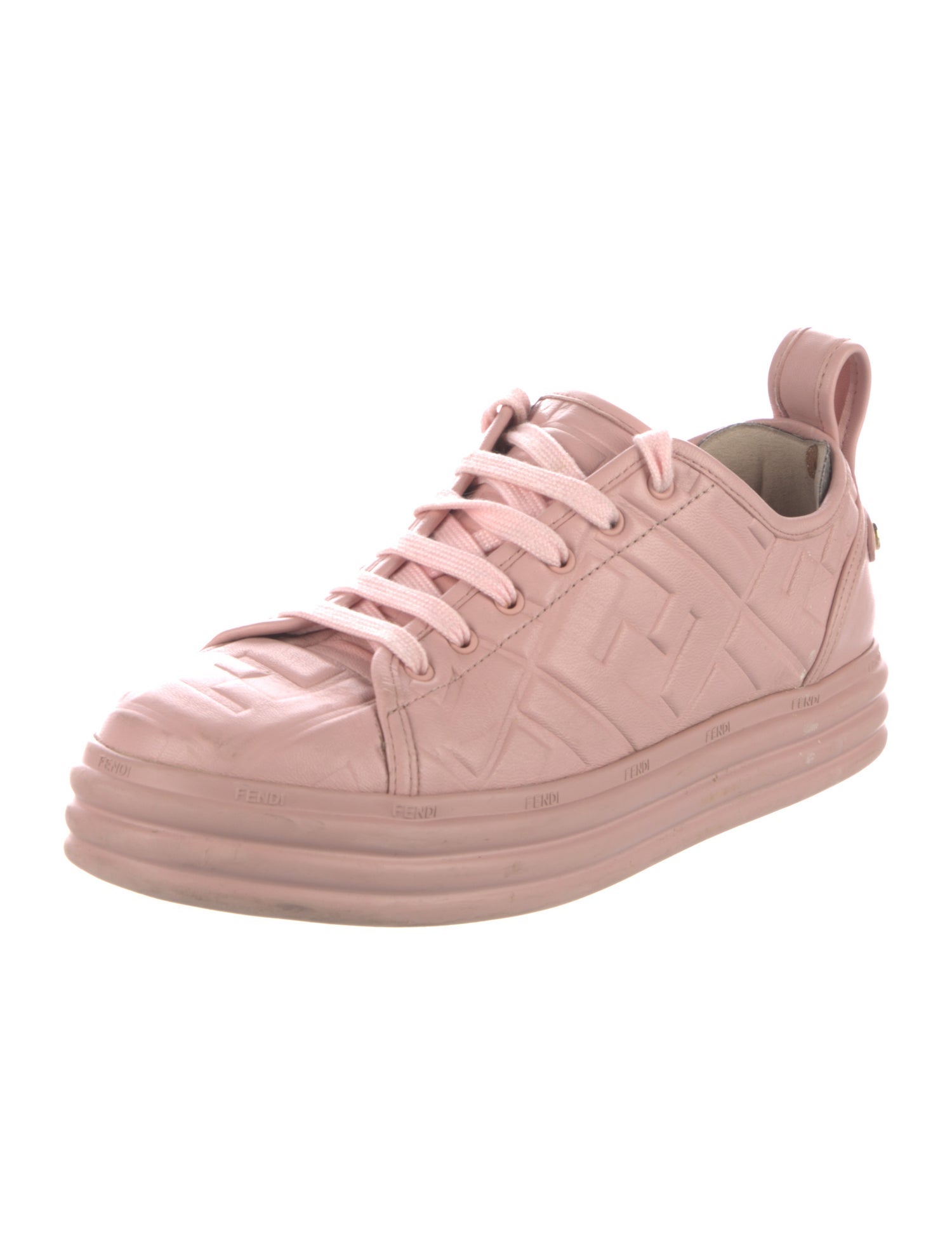 Fendi Zucca FF Logo Leather Sneakers
