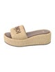 Fendi Raffia Embroidered Accent Espadrilles