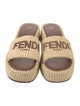 Fendi Raffia Embroidered Accent Espadrilles