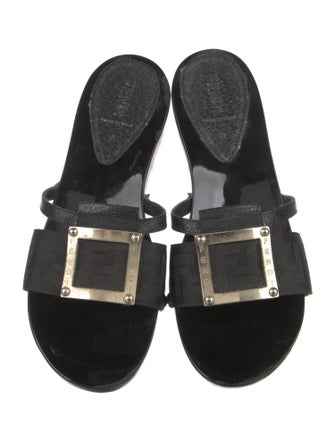 Fendi Zucca FF Logo Patterned Slides