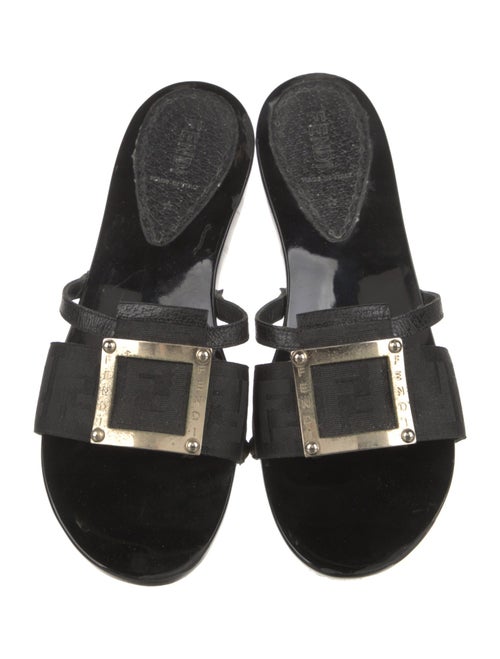 Fendi Zucca FF Logo Patterned Slides