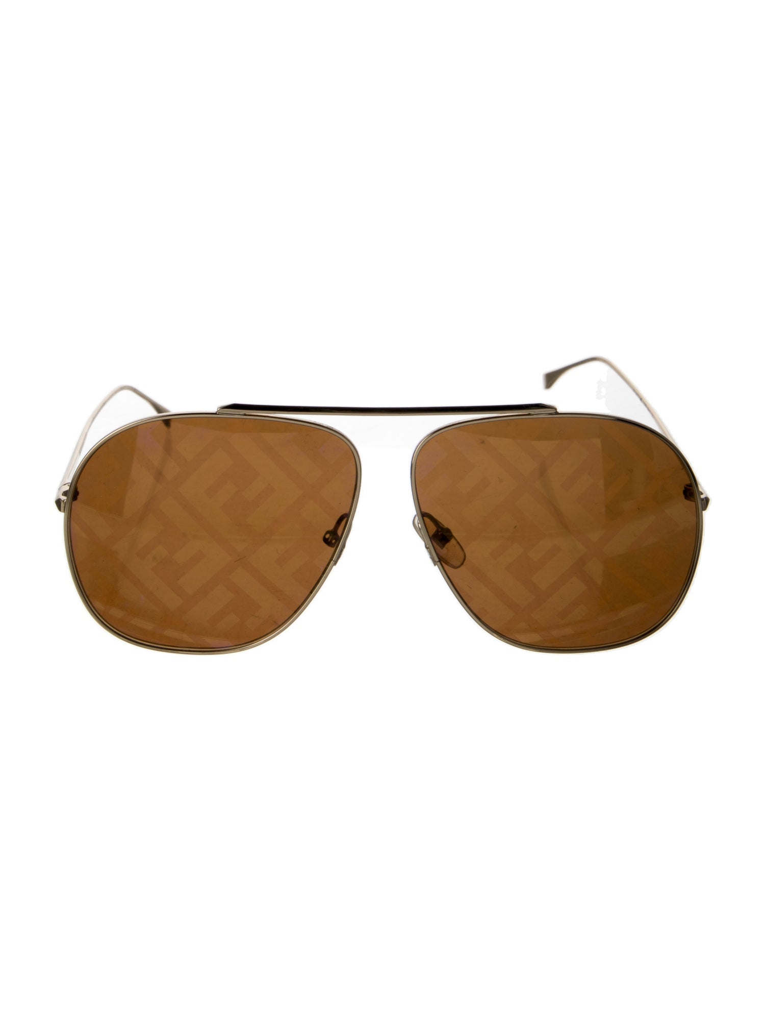 Fendi Zucca FF Logo Aviator Sunglasses