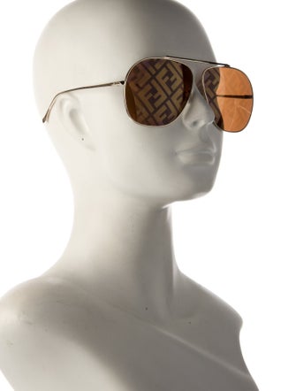 Fendi Zucca FF Logo Aviator Sunglasses