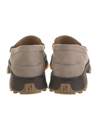 Fendi Zucca FF Logo Suede Loafers