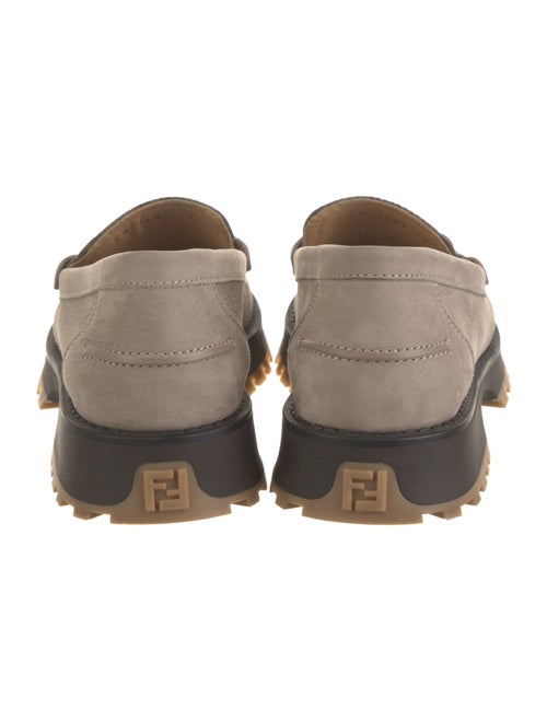 Fendi Zucca FF Logo Suede Loafers