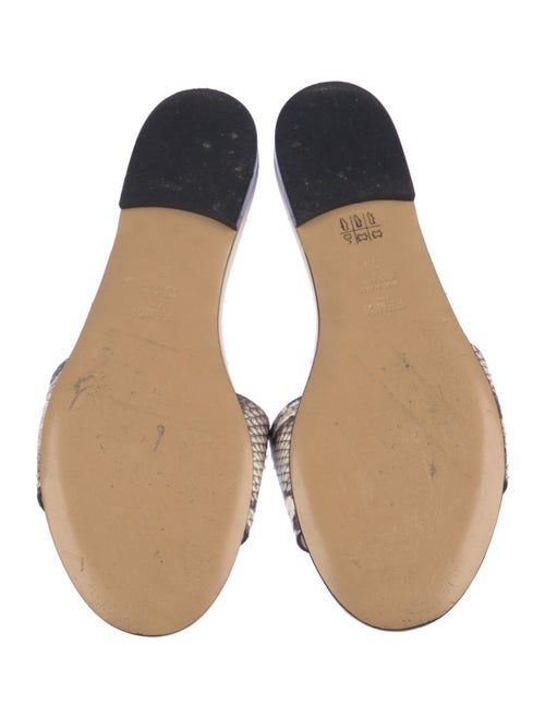 Fendi Zucca FF Logo Leather Slides