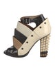 Fendi Patent Leather Colorblock Pattern Boots