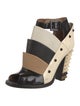 Fendi Patent Leather Colorblock Pattern Boots