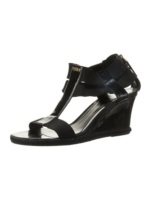Fendi Patent Leather T-Strap Sandals