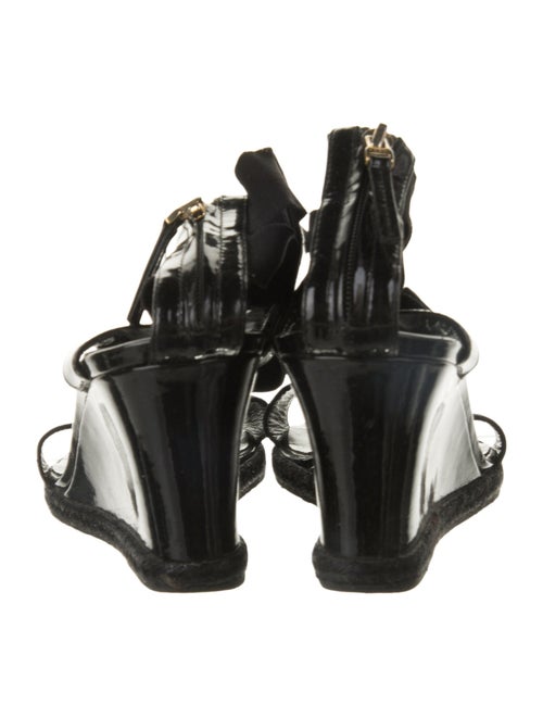 Fendi Patent Leather T-Strap Sandals