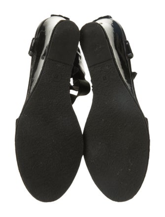 Fendi Patent Leather T-Strap Sandals