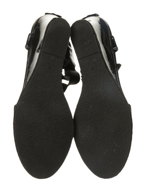 Fendi Patent Leather T-Strap Sandals