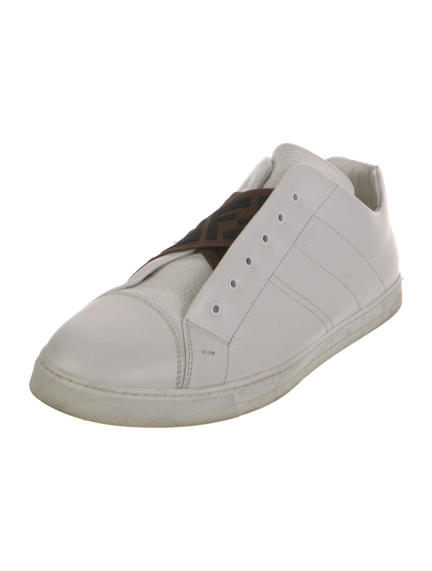 Fendi Zucca FF Logo Leather Sneakers