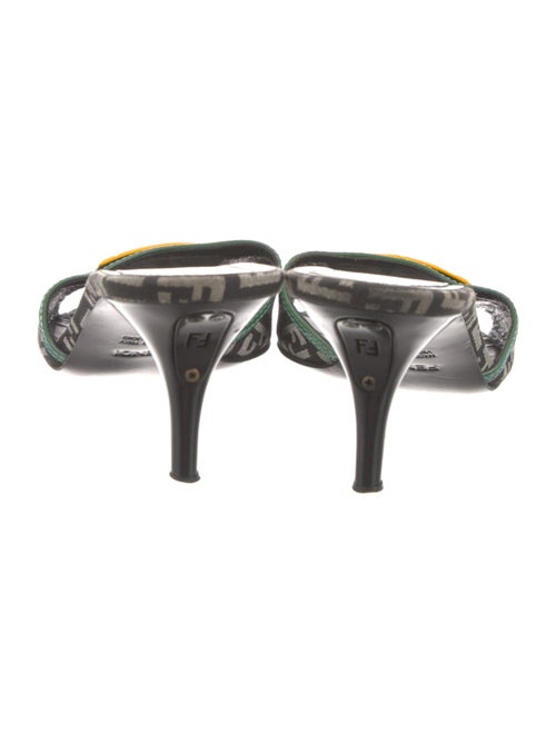 Fendi Zucca FF Logo Canvas Slides