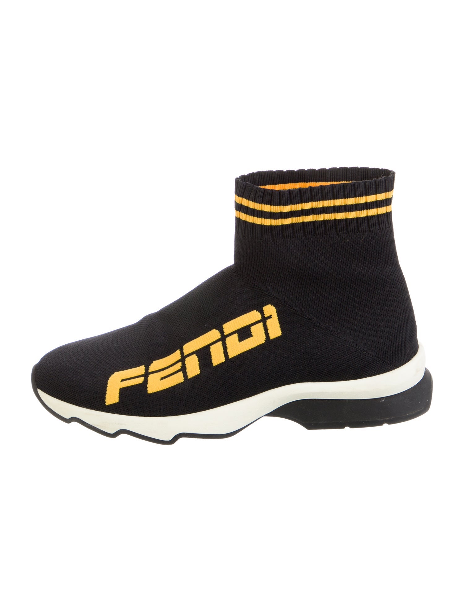 Fendi Striped Sock Sneakers