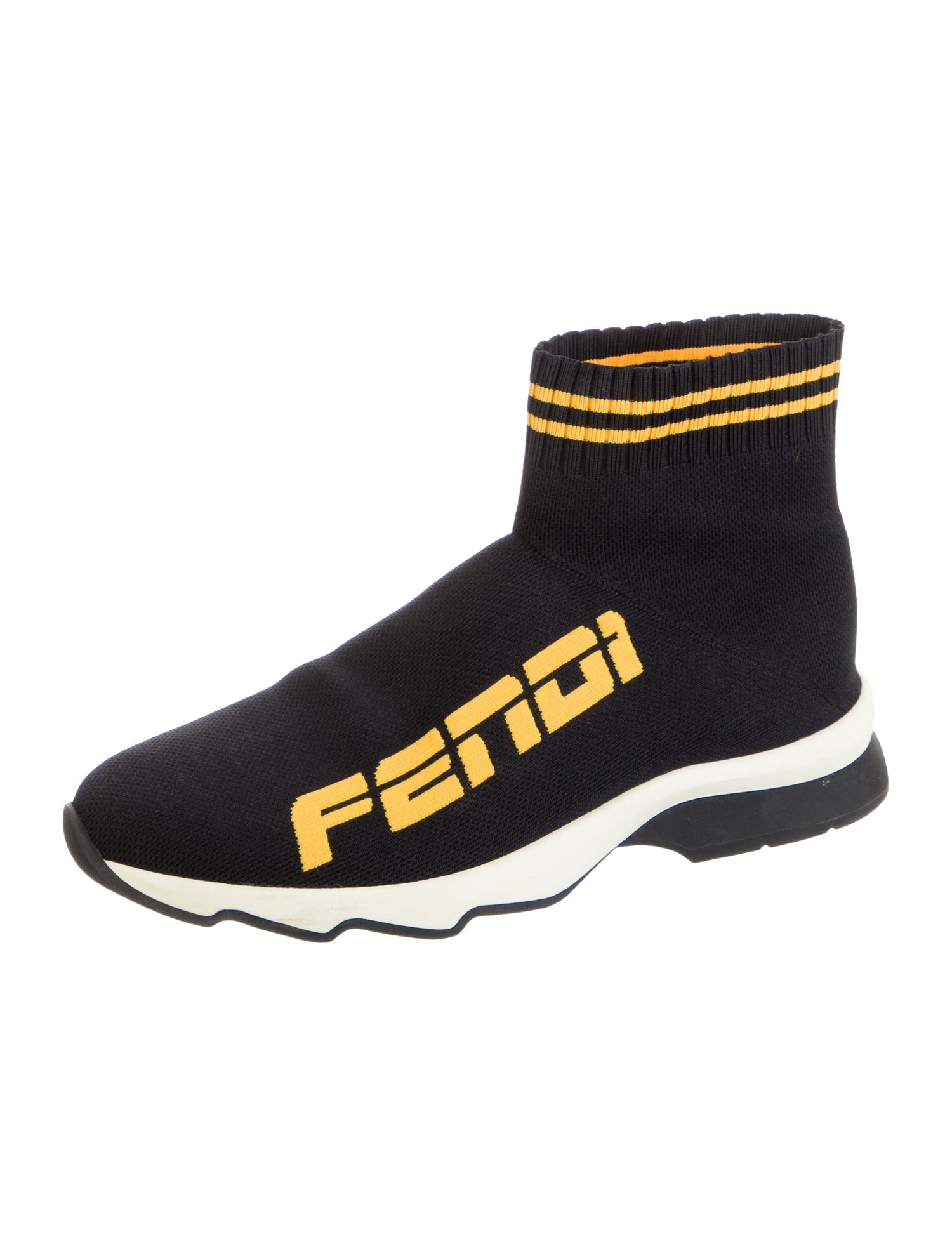 Fendi Striped Sock Sneakers