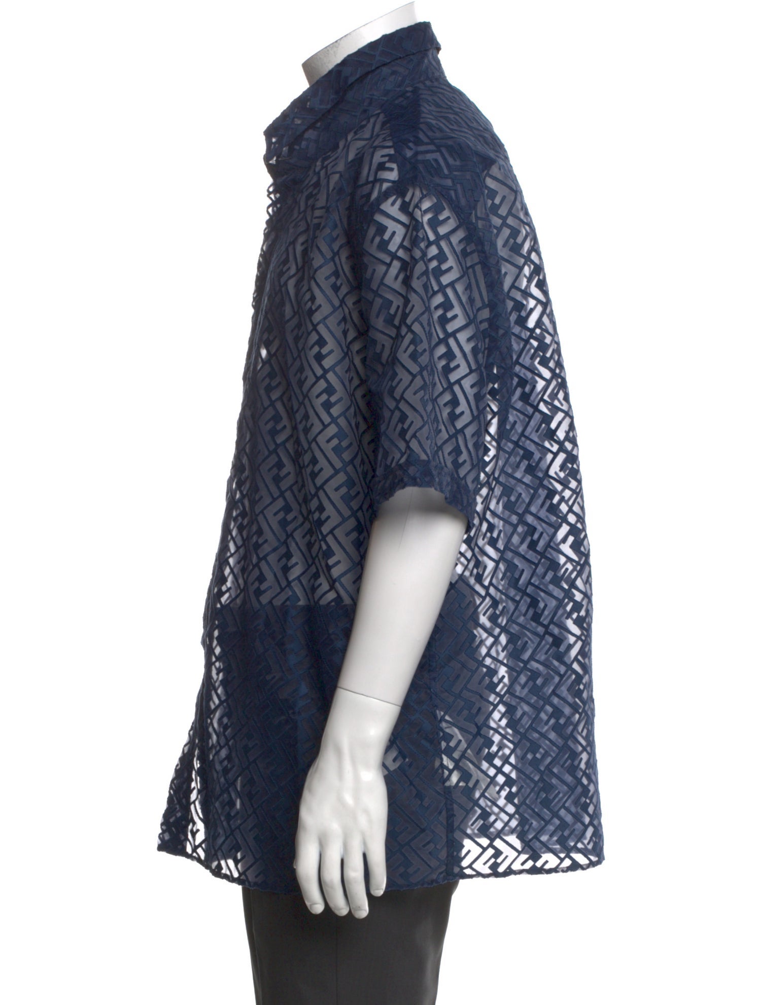 Fendi Zucca FF Logo Lace Pattern Shirt w/ Tags