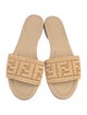 Fendi Raffia Slides