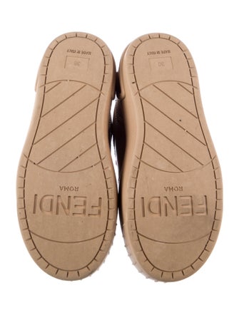 Fendi Leather Wedge Sneakers