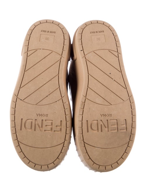 Fendi Leather Wedge Sneakers