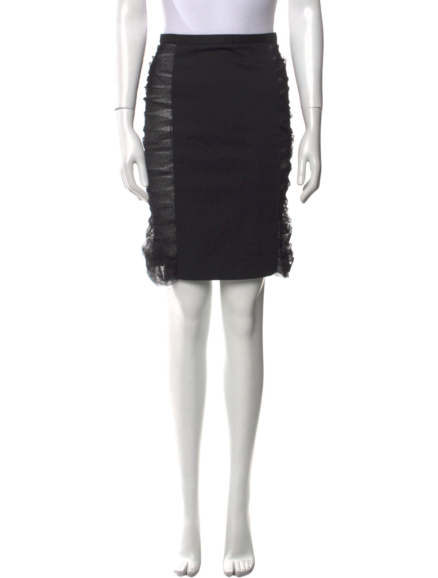 Fendi Mesh Accents Knee-Length Skirt w/ Tags