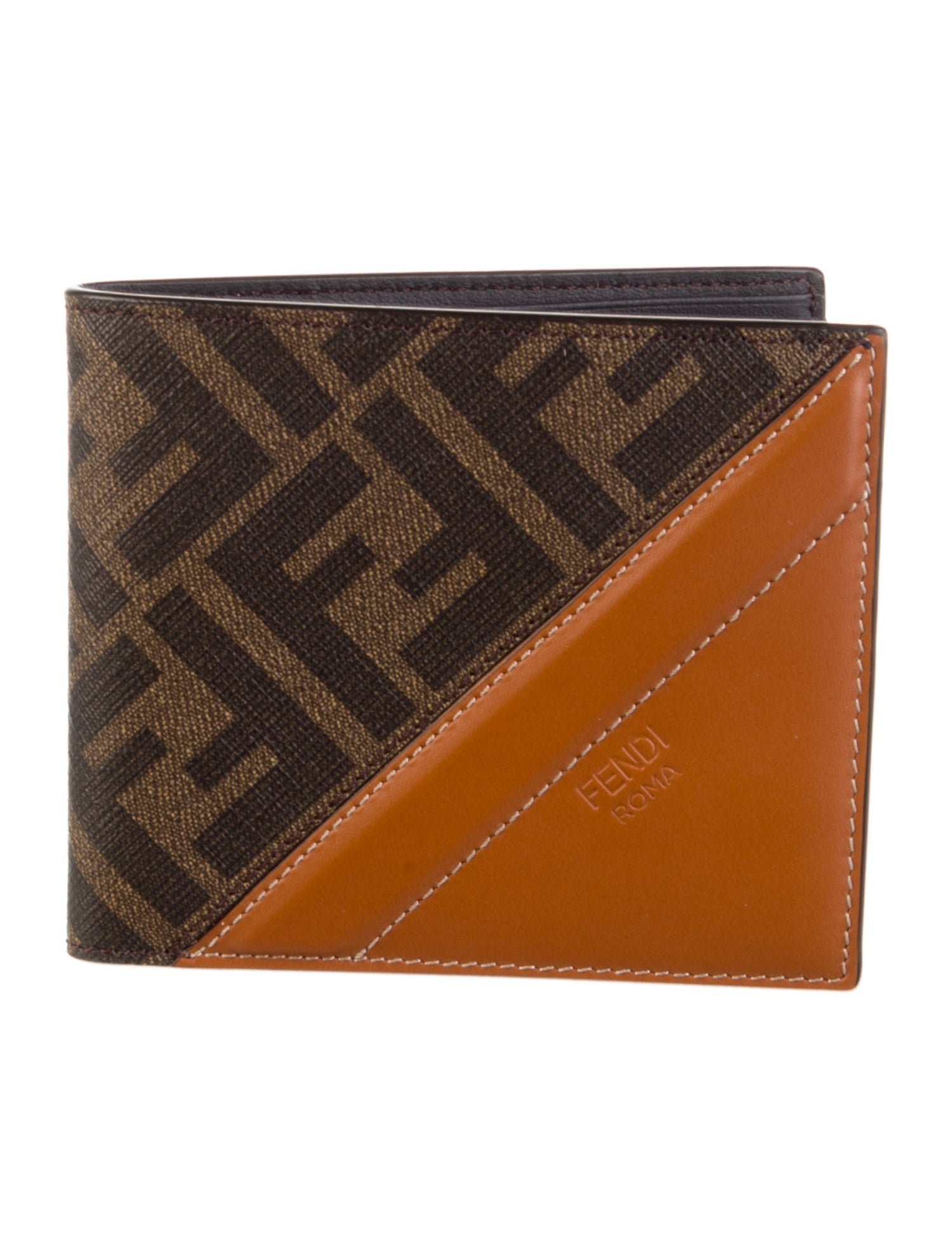 Fendi 2021 Diagonal Bifold Wallet