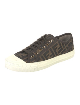 Fendi Zucca FF Logo Canvas Sneakers