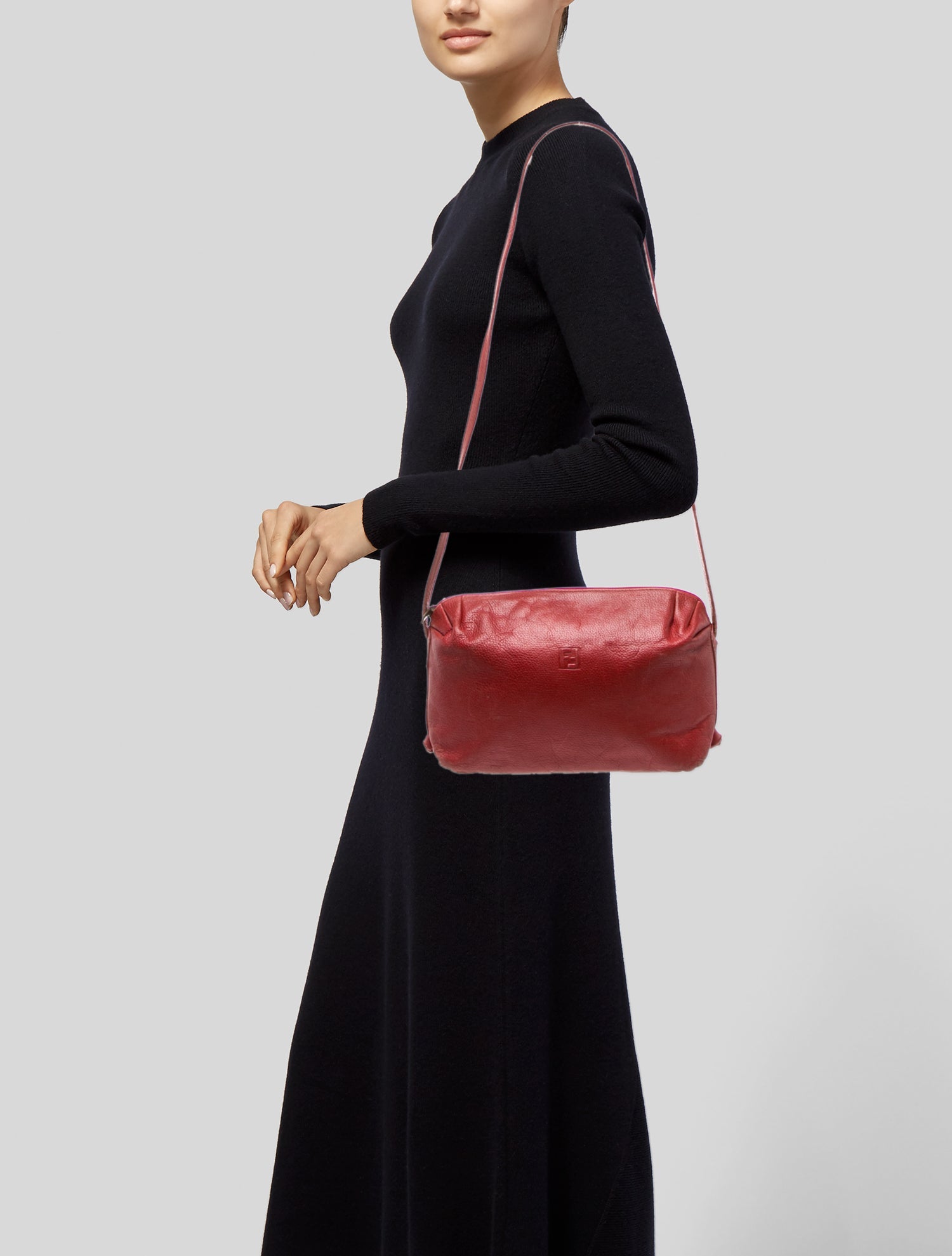 Fendi Leather Shoulder Bag Vintage