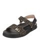 Fendi Zucca FF Logo Canvas Slingback Sandals