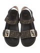 Fendi Zucca FF Logo Canvas Slingback Sandals