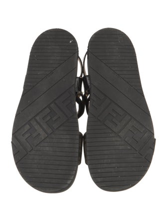 Fendi Zucca FF Logo Canvas Slingback Sandals