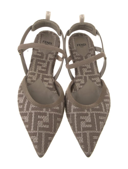 Fendi Printed Slingback Flats