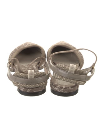 Fendi Printed Slingback Flats