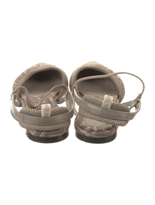 Fendi Printed Slingback Flats