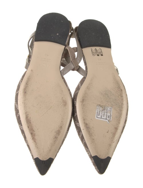 Fendi Printed Slingback Flats
