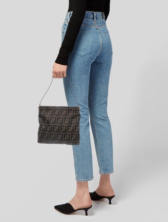 Fendi Zucchino FF Top Handle Bag