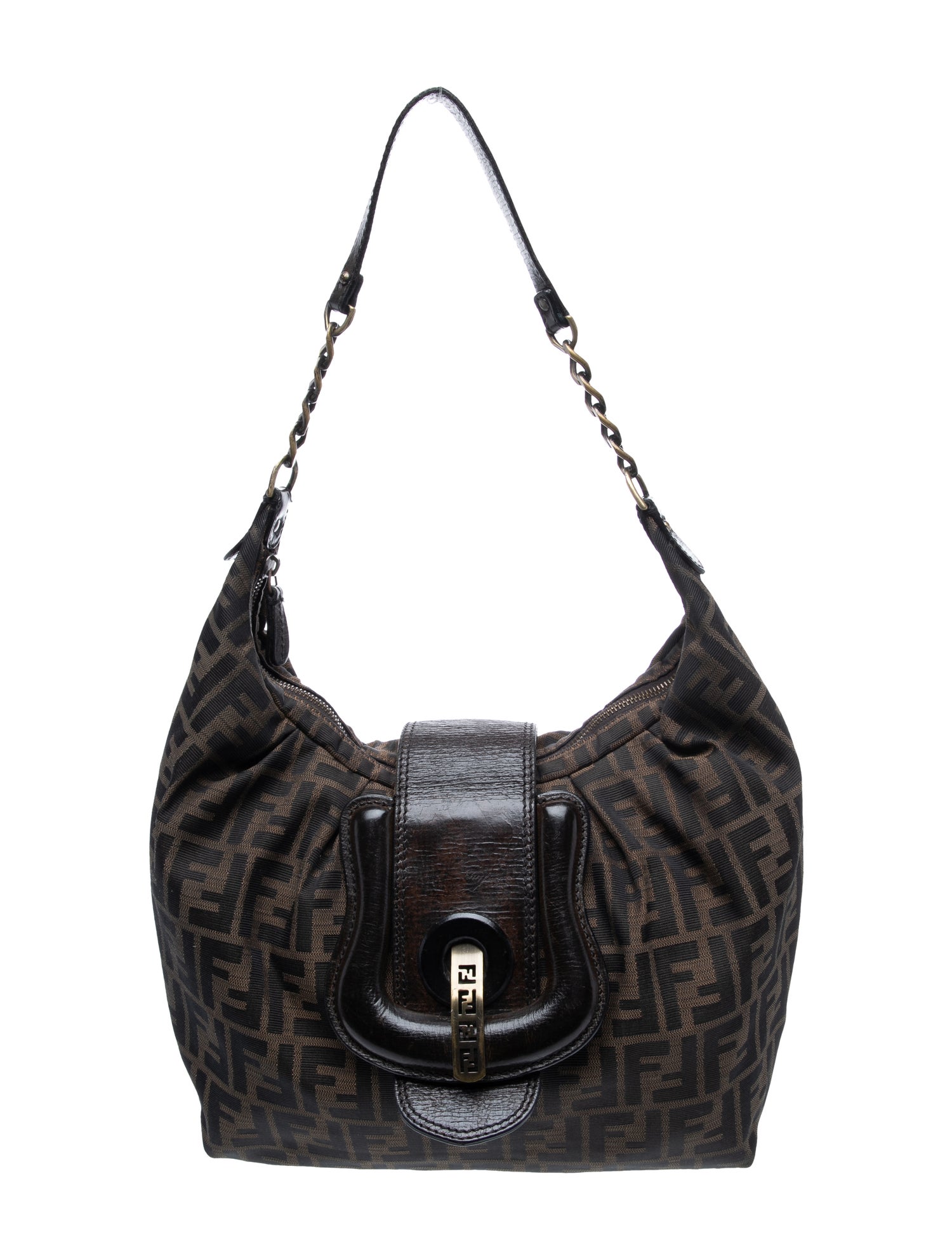 Fendi Zucca FF Shoulder Bag Vintage
