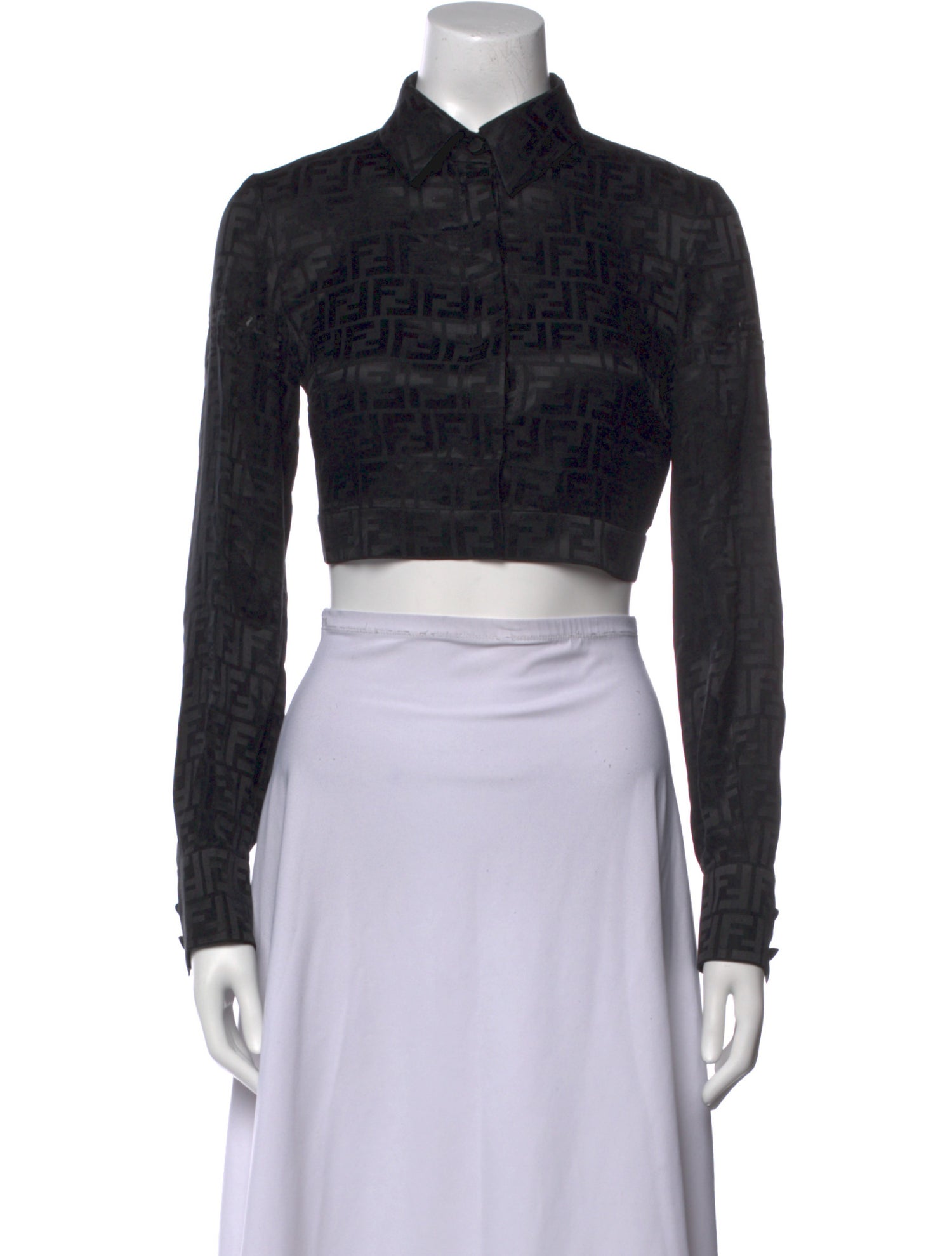 Fendi 2023 Silk Crop Top