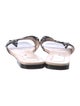 Fendi Monsters Motif Leather Slides