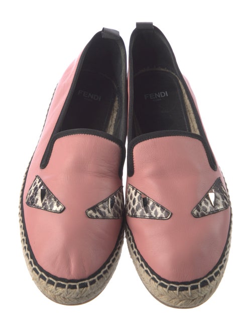Fendi Monsters Motif Leather Espadrilles