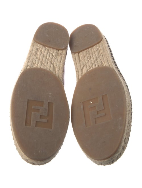 Fendi Monsters Motif Leather Espadrilles