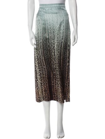 Fendi Silk Midi Length Skirt