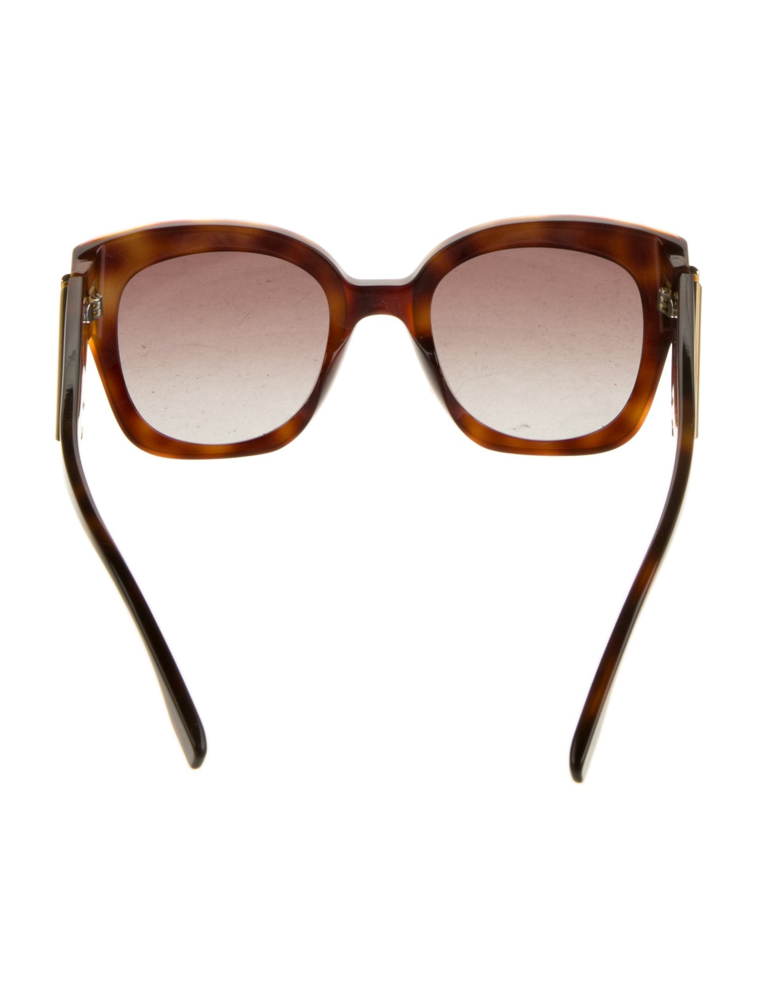 Fendi Pequin Pattern Square Sunglasses