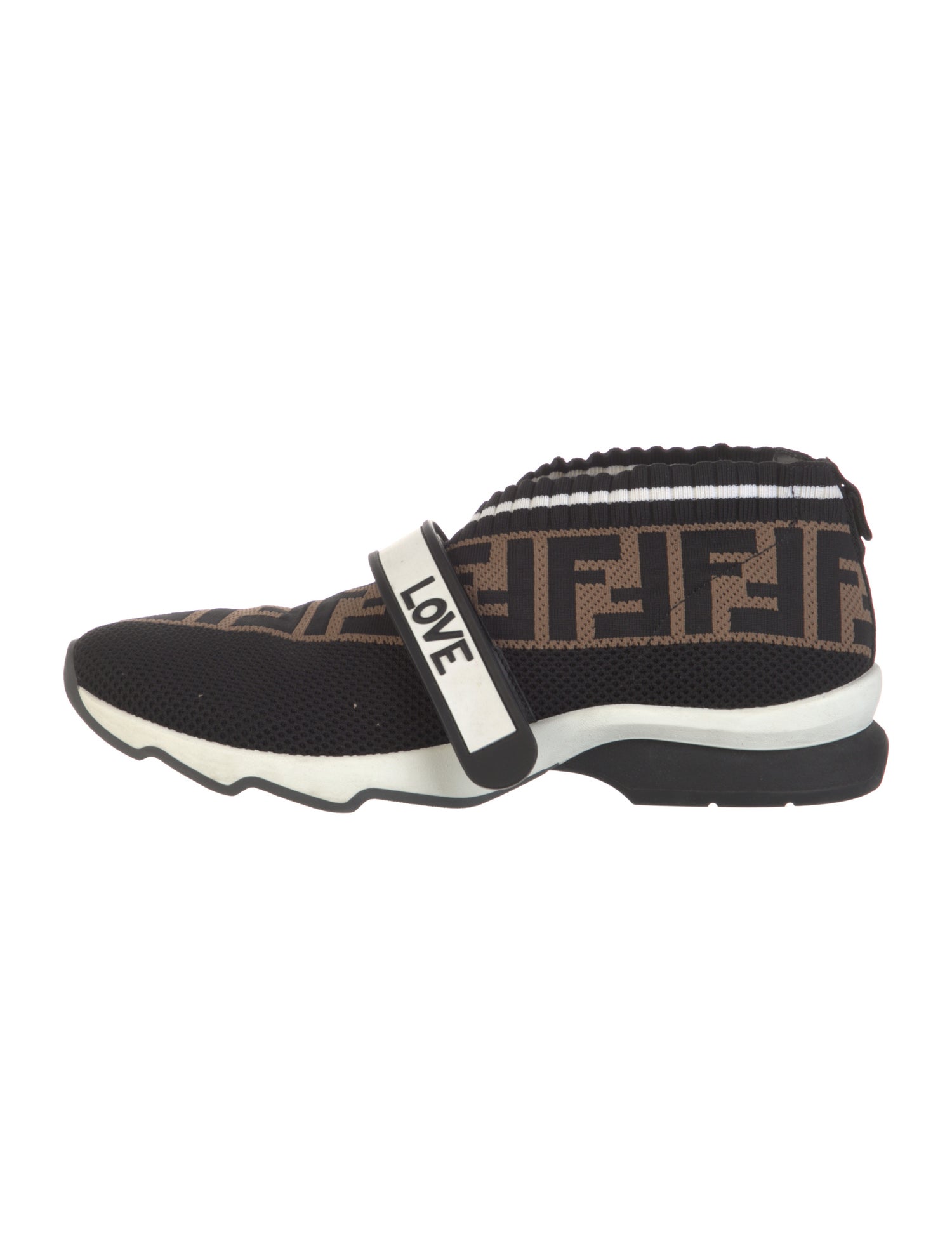 Fendi Zucca FF Logo Printed Sock Sneakers