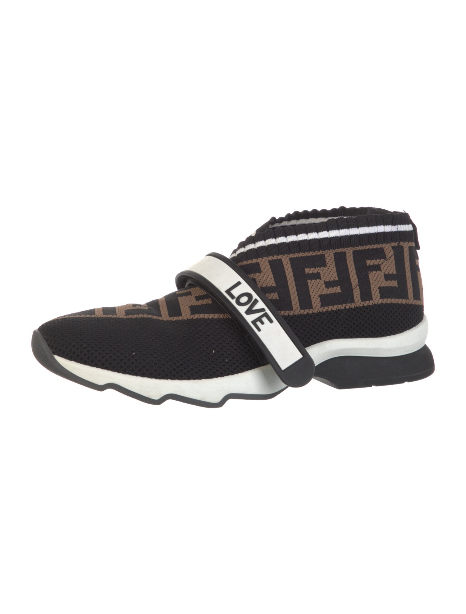 Fendi Zucca FF Logo Printed Sock Sneakers