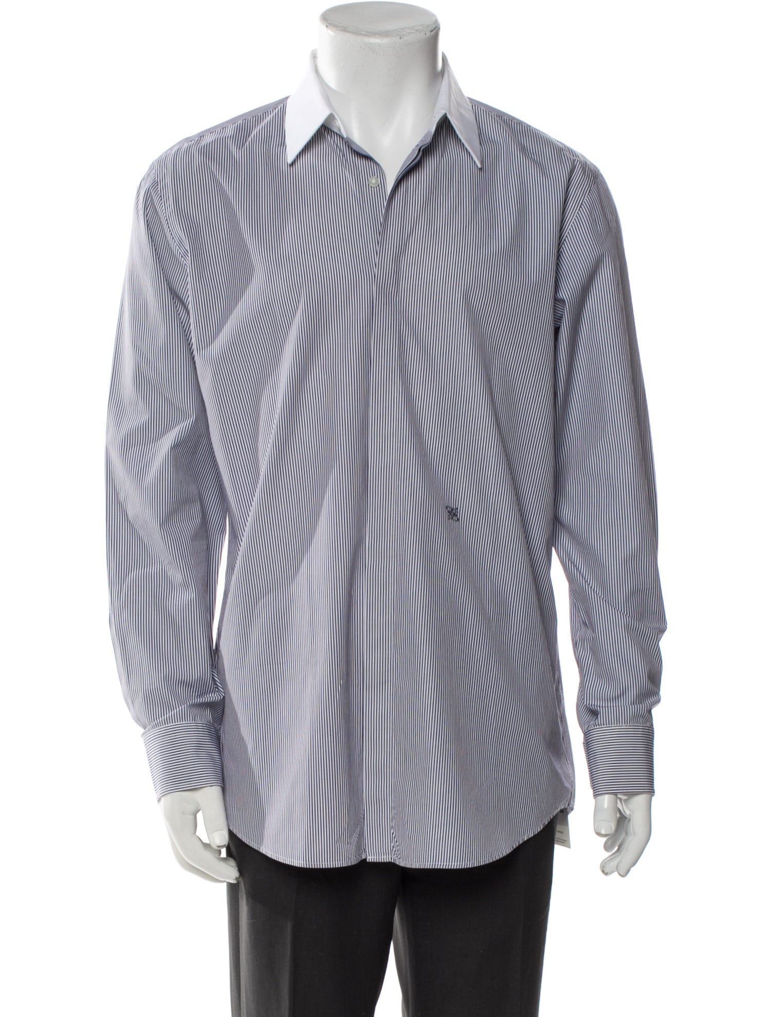 Fendi Monsters Motif Long Sleeve Dress Shirt