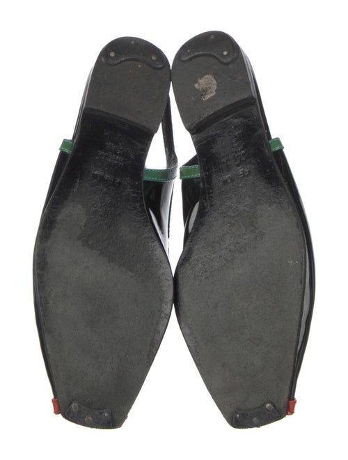 Fendi Patent Leather Colorblock Pattern Slingback Flats