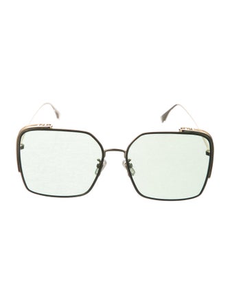 Fendi Zucca FF Logo Square Sunglasses
