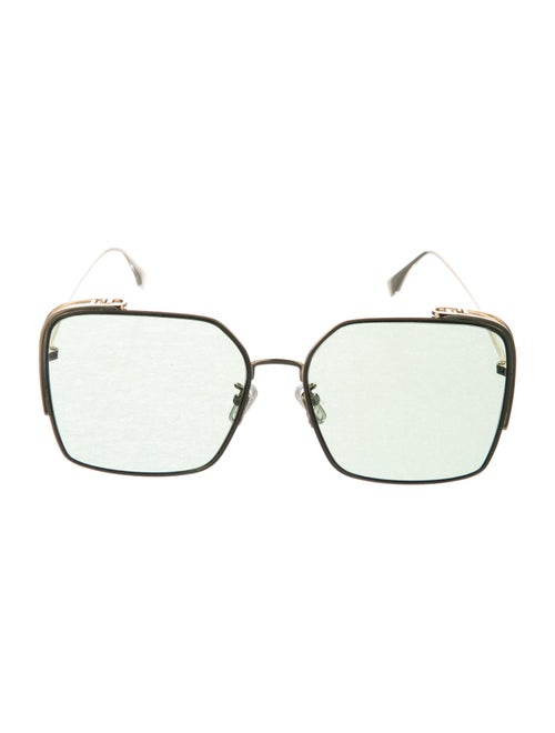 Fendi Zucca FF Logo Square Sunglasses